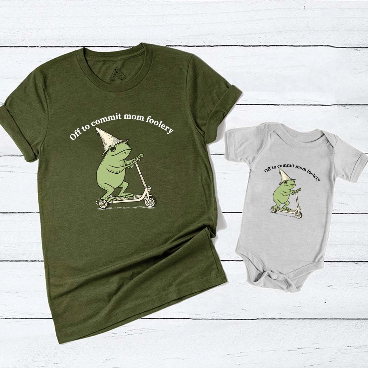 Funny Mama and Mini Frog Mom&Me Matching T-Shirts