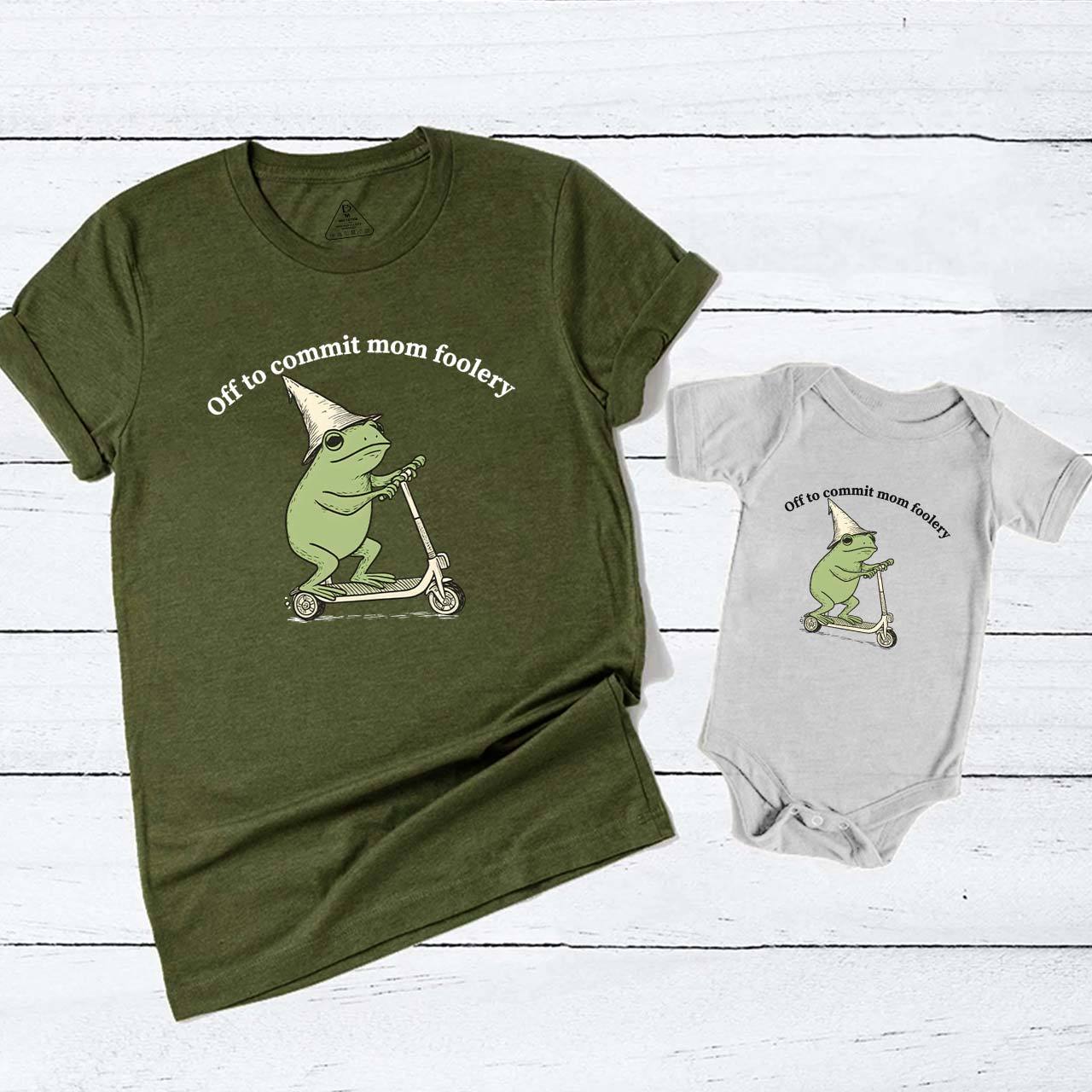 Funny Mama and Mini Frog Mom&Me Matching T-Shirts