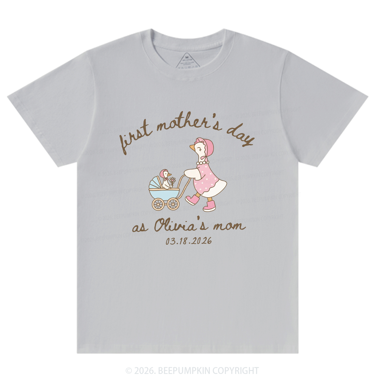 Personalized Goose Mama First Mother's Day T-Shirts