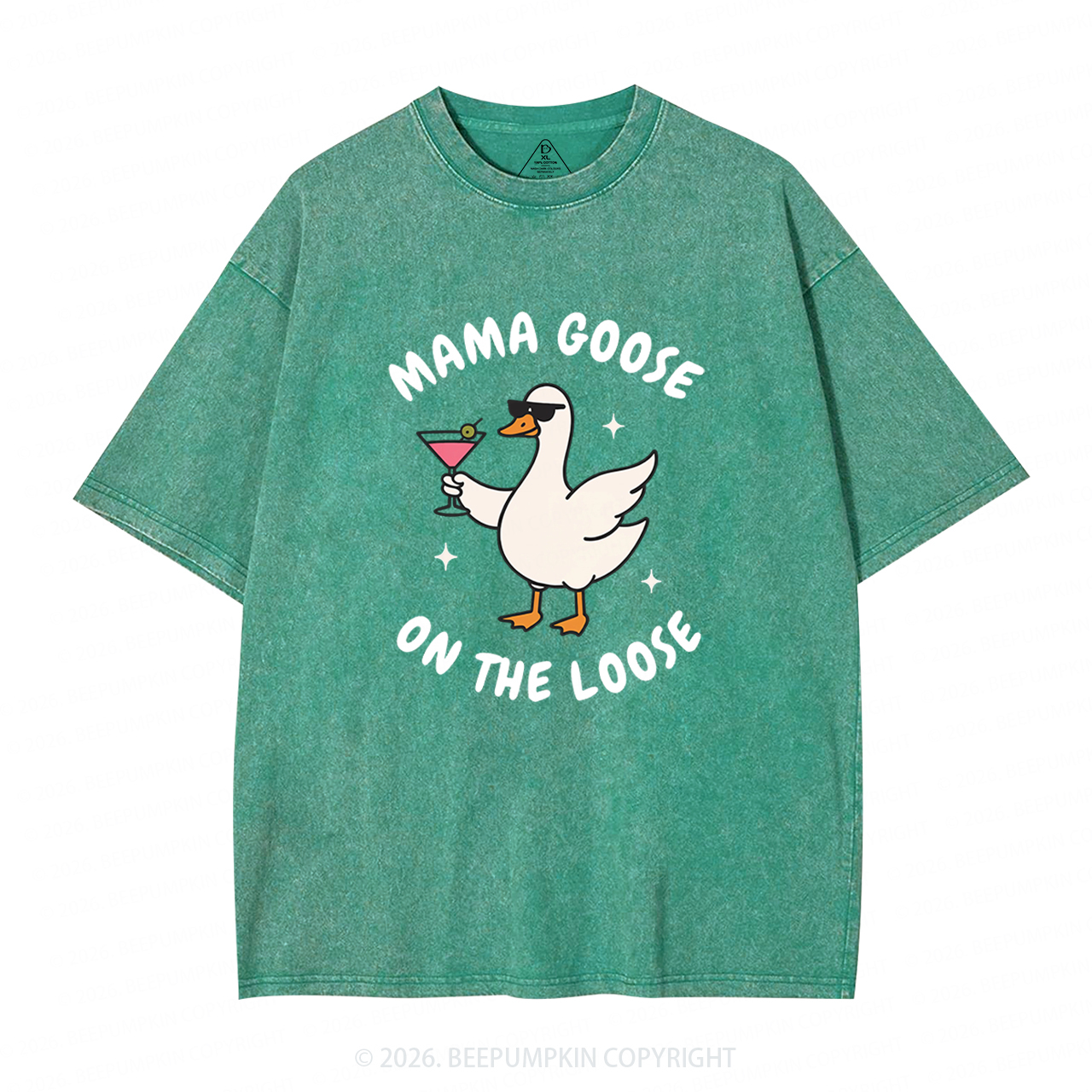 Mama Goose On the Loose Adult Washed T-Shirts