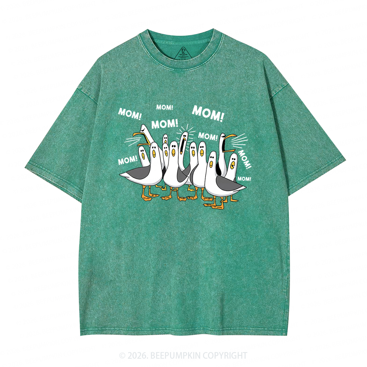 Seagulls Mom Adult Washed T-Shirts