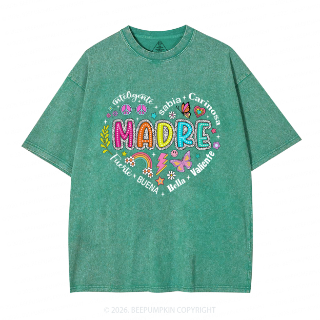 Retro Madre Adult Washed T-Shirts