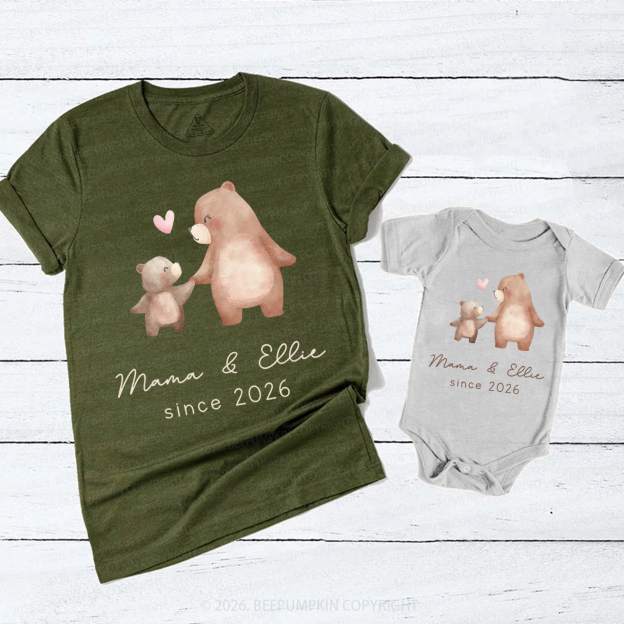 Personalized 1st Mother's Day Since Year Mom&Me Matching T-Shirts