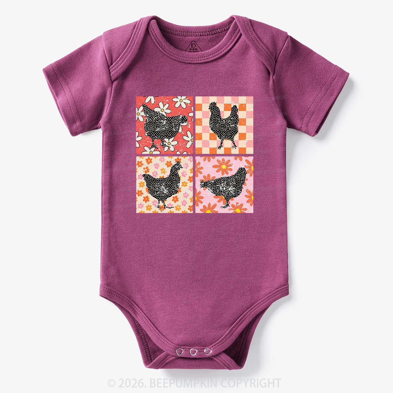 Chickens Farm Animals  Bodysuit