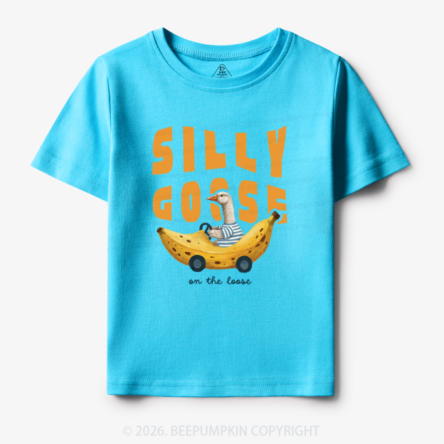 Silly Banana Goose On The Loose Funny Toddler&Kid's Tees