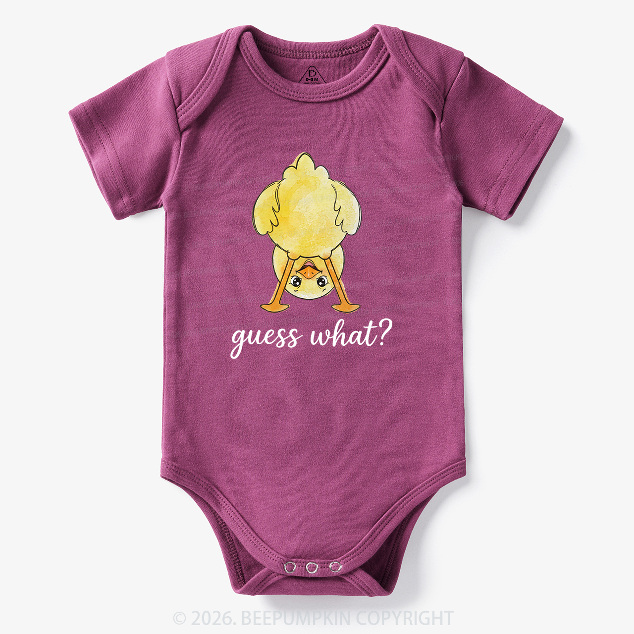 Guess What Chicken Butt Cute Funny Animal Bodysuit