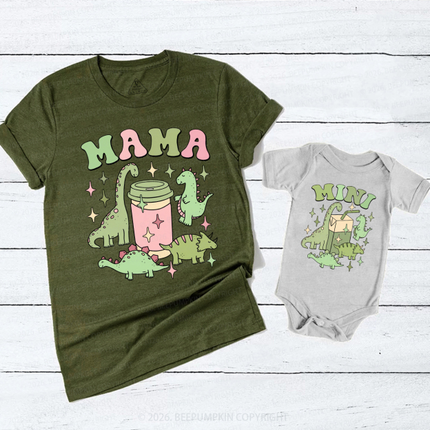 Dinosaur Mama Mini Mom&Me Matching T-Shirts