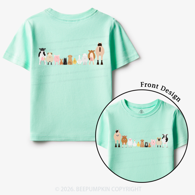 Cute Farm Animals Toddler&Kid's Tees