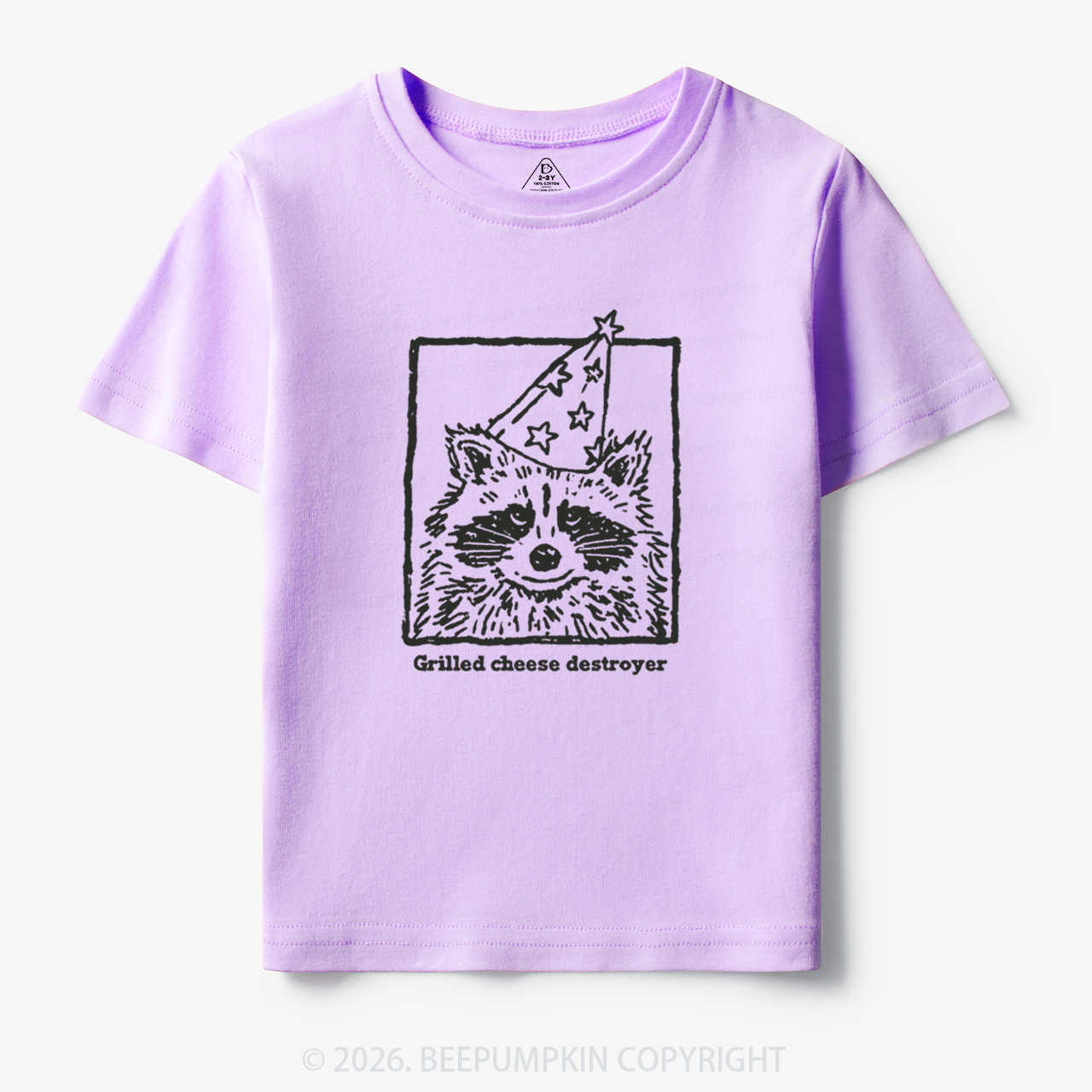 Vintage Raccoon Funny Grilled Cheese Destroyer Toddler&Kid's Tees