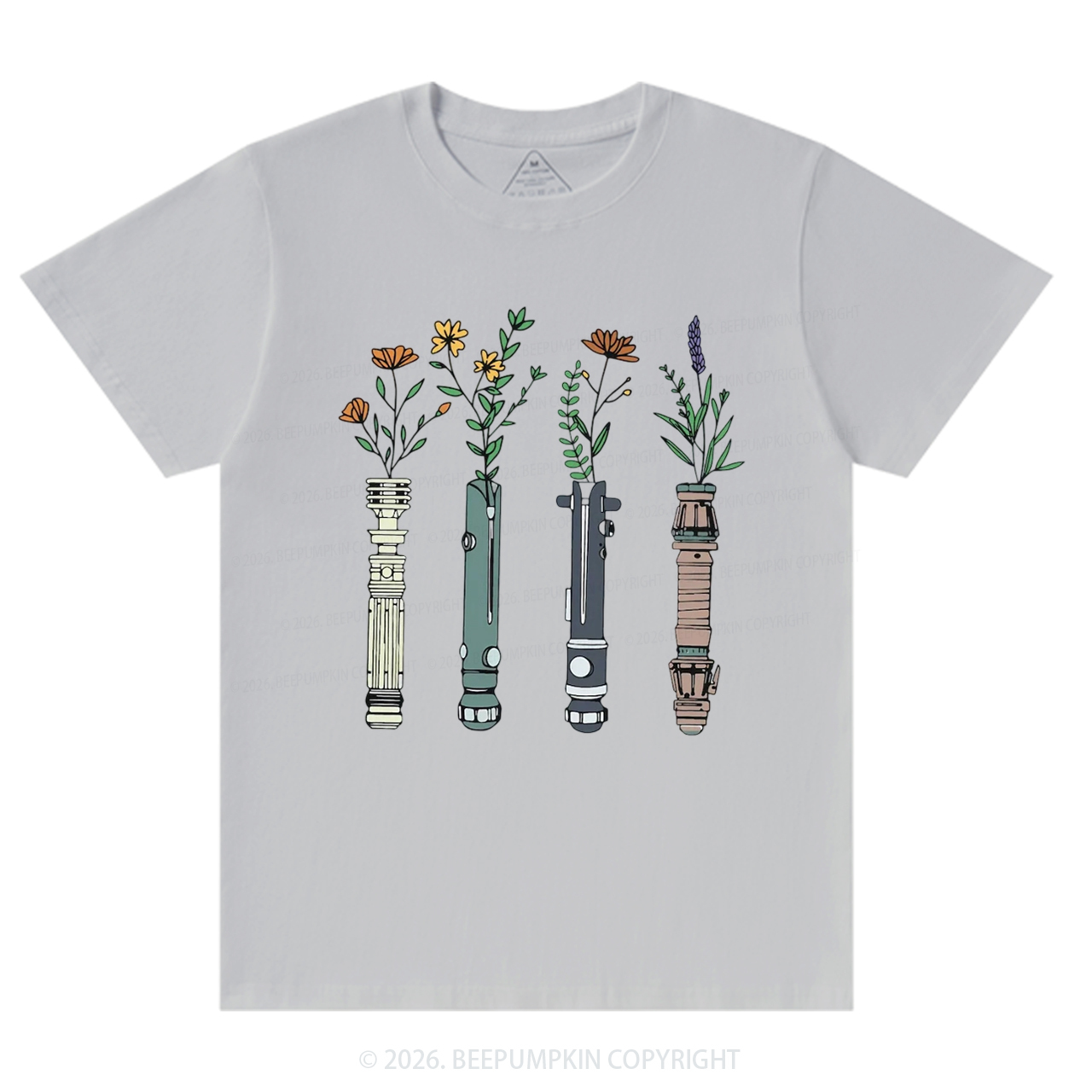 Floral Lightsaber Galaxy T-Shirts
