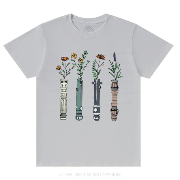 Floral Lightsaber Galaxy T-Shirts