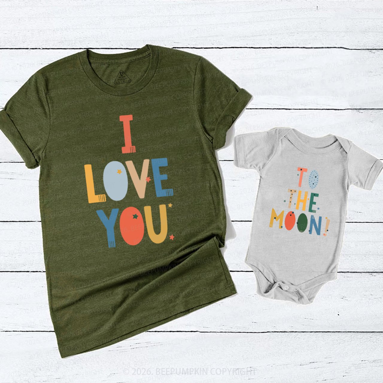 I Love You To the Moon Mom&Me Matching T-Shirts