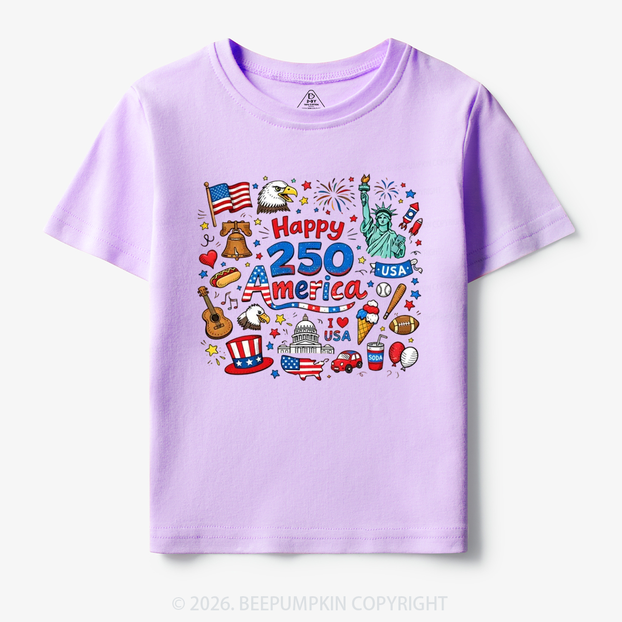 Happy 250 America Toddler&Kid's Tees