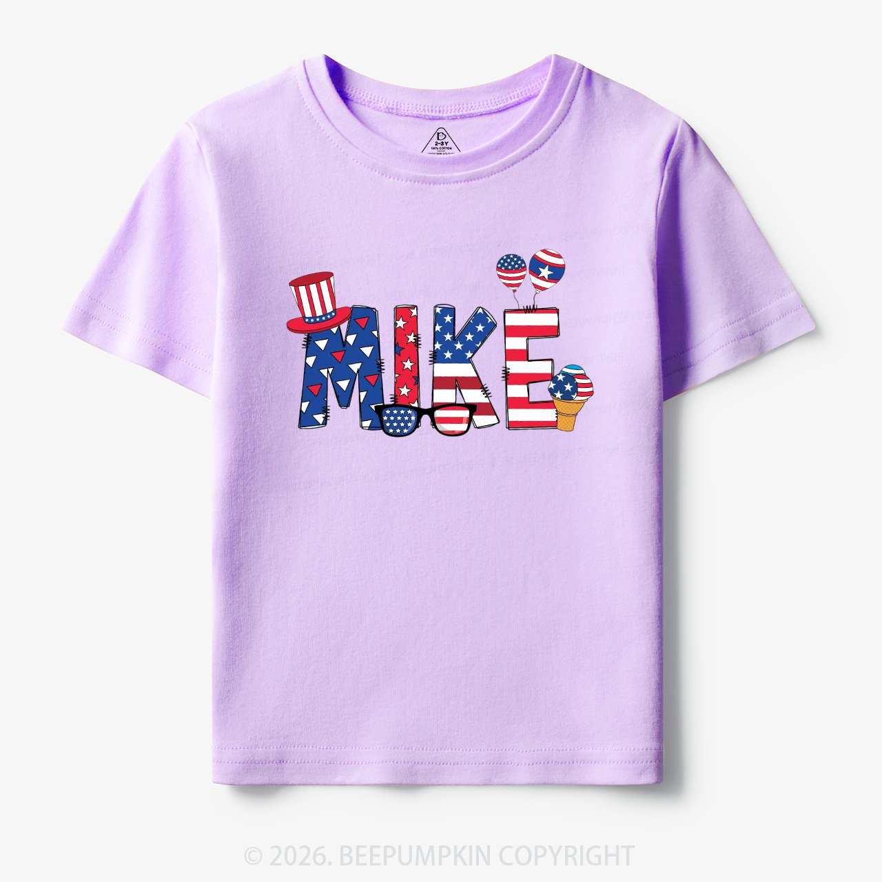 Personalized 4th Of July USA Patriotic Toddler&Kid's Tees