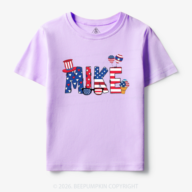 Personalized 4th Of July USA Patriotic Toddler&Kid's Tees
