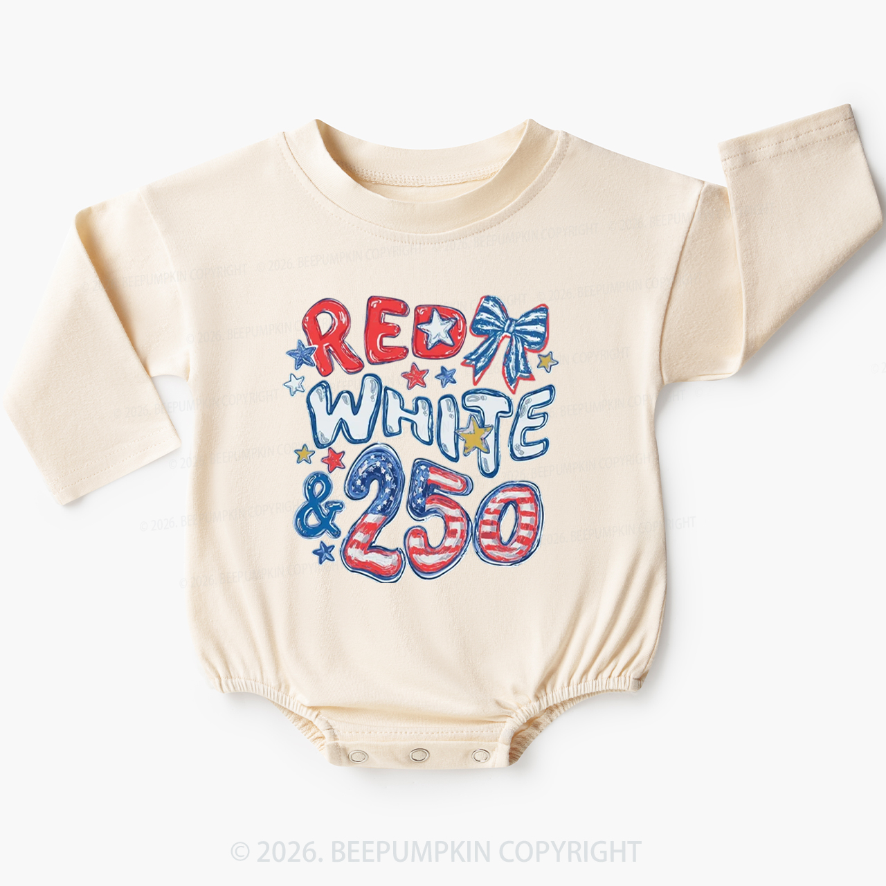 Red White & 250 Anniversary Baby Bubble Romper