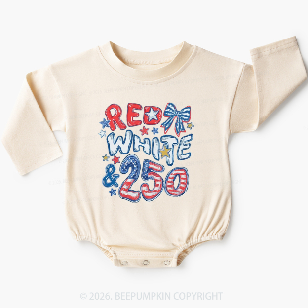 Red White & 250 Anniversary Baby Bubble Romper
