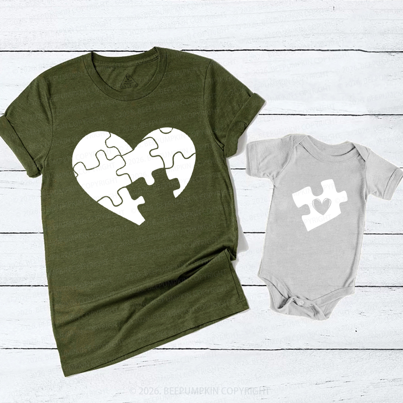 Heart Puzzle You Complete Me Mom&Me Matching T-Shirts