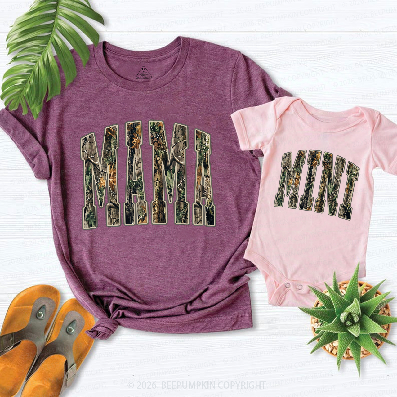 Mama and Mini Camo Mom&Me Matching T-Shirts