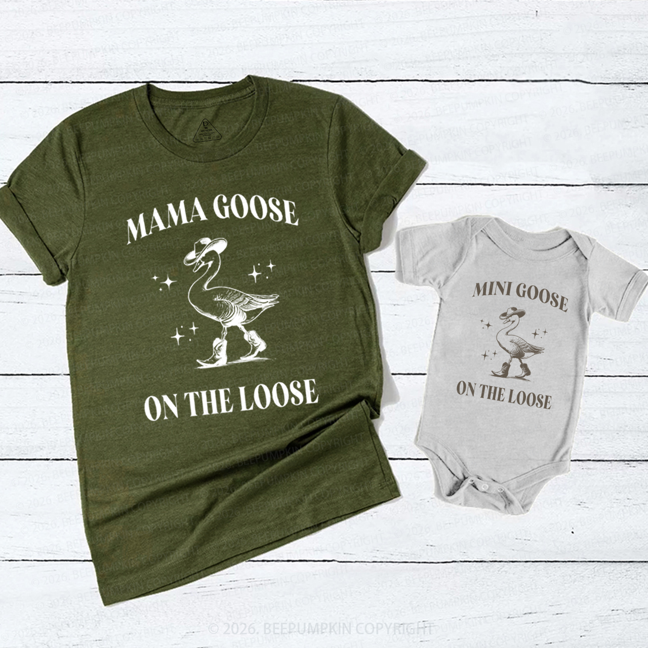 Mama Mini Goose On The Loose Mom&Me Matching T-Shirts