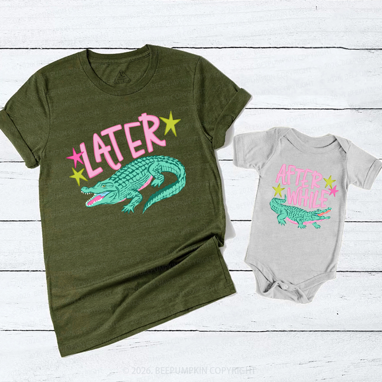 Later Gator After While Crocodile Mom&Me Matching T-Shirts