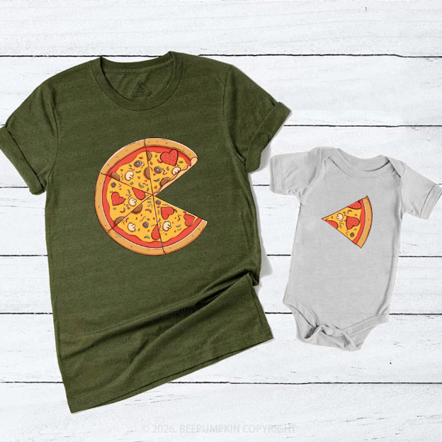 Cute Pizza Piece Mom&Me Matching T-Shirts