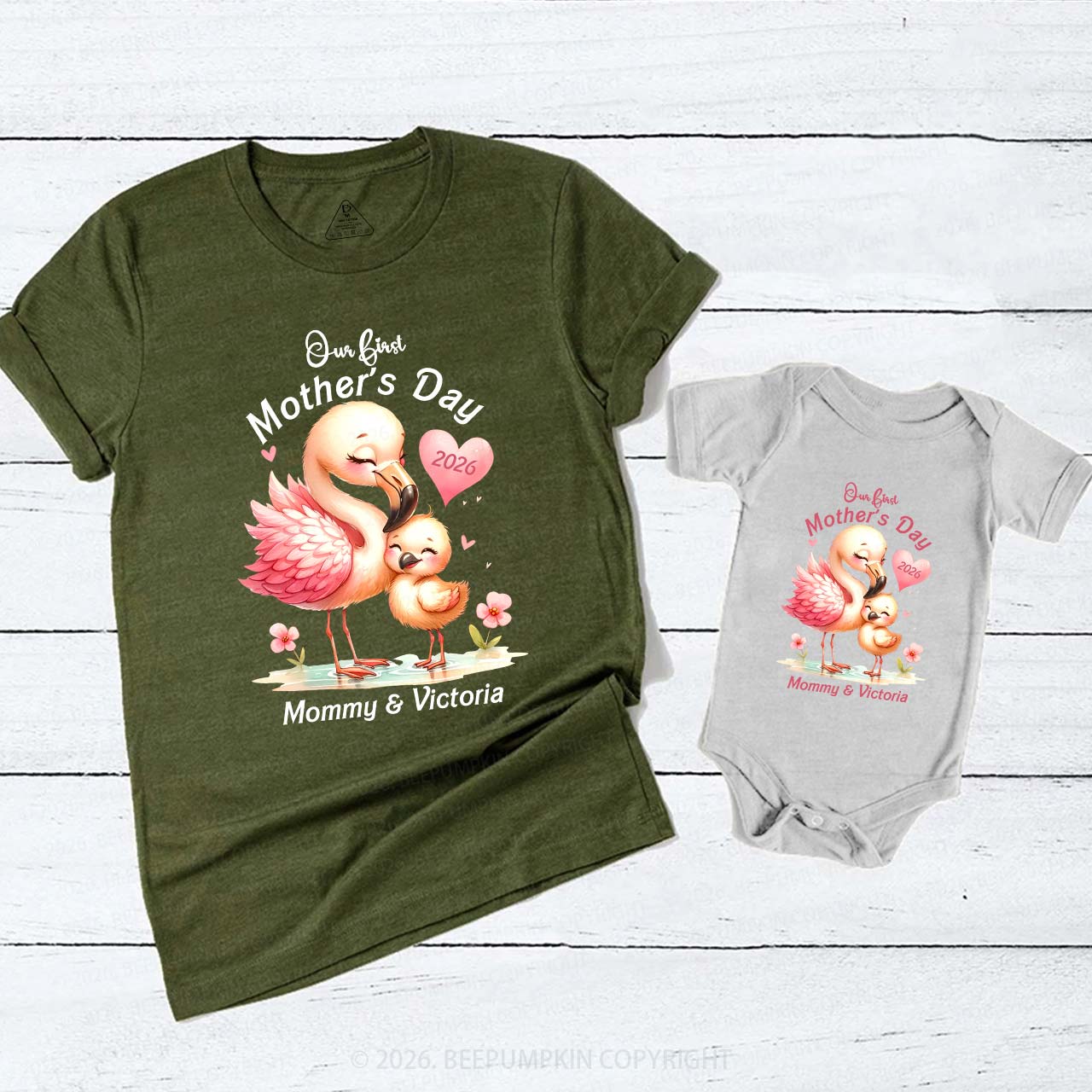 Personalized Our First Mother's Day Matching Tees