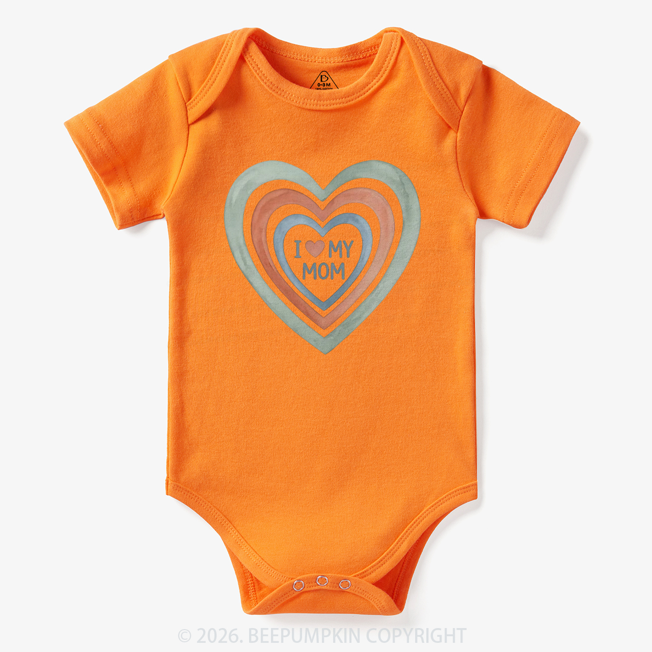 I Love My Mom Cute Mother's Day Bodysuit