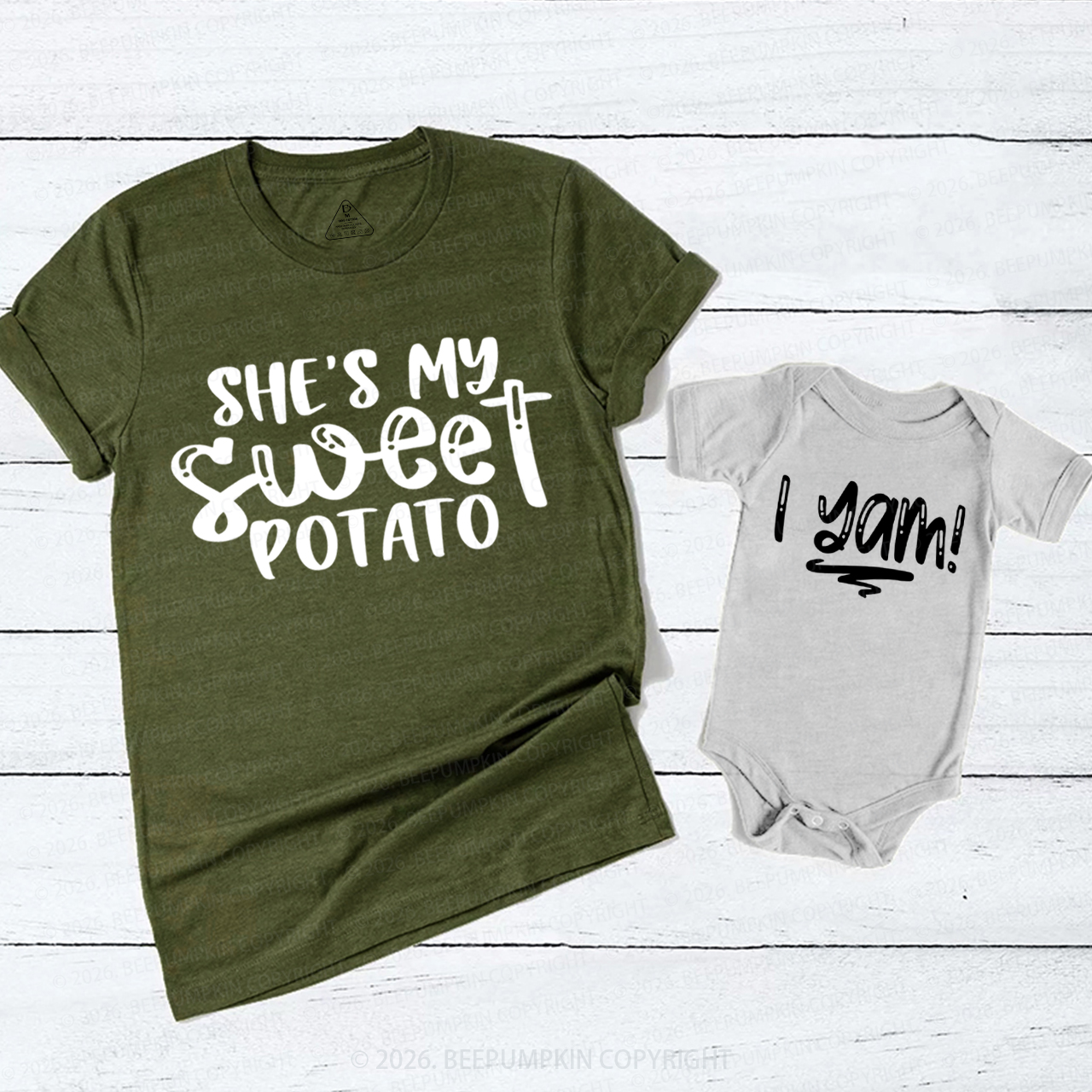 Sweet Potato & I Yam Mom&Me Matching T-Shirts