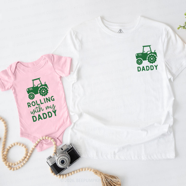 Personalized Rolling with My Family Dad&Me Matching Shirts