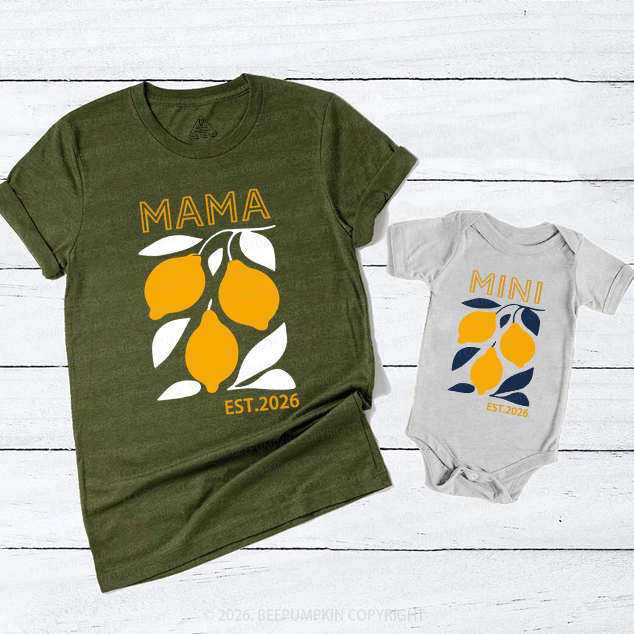 Lemon Mama and Mini Mom&Me Matching T-Shirts