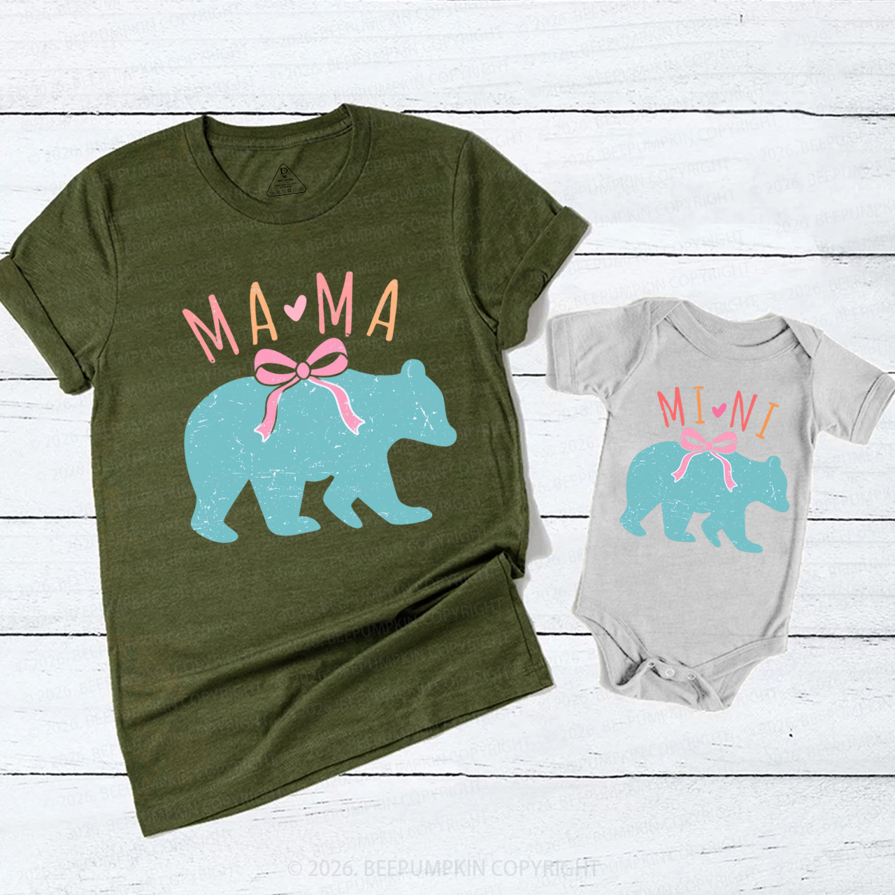 Mama Bear Mini Bear Mom&Me Matching T-Shirts