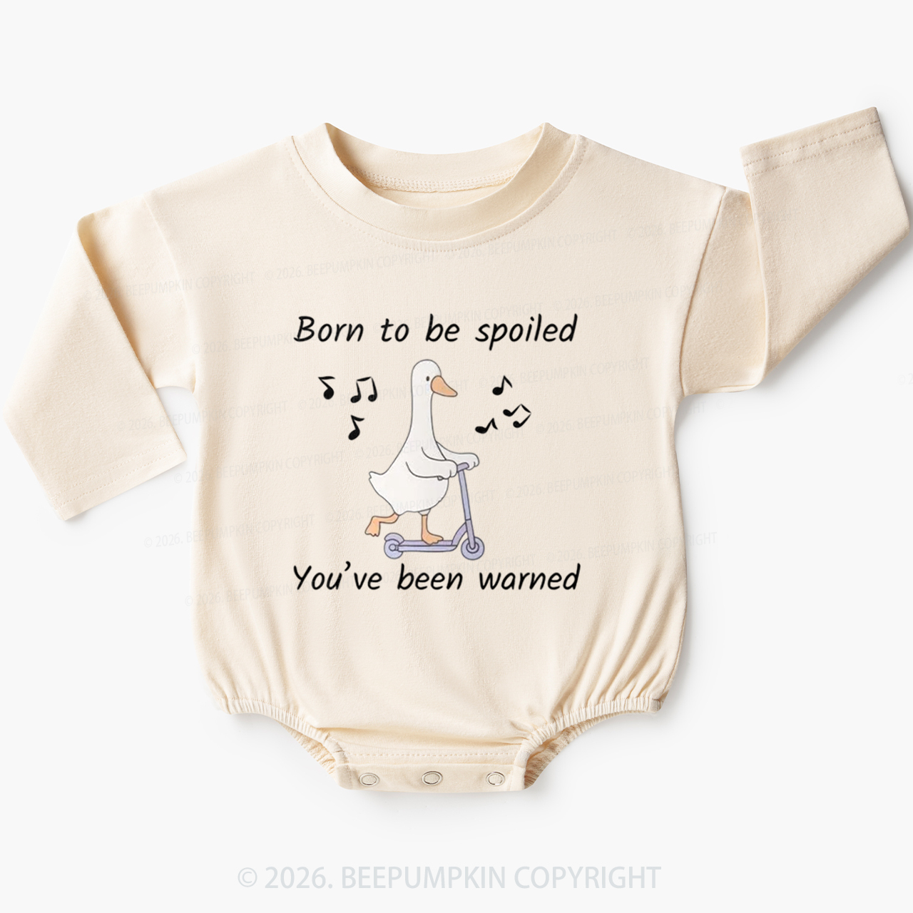Born To Be Spoiled You’ve Been Warned Baby Bubble Romper