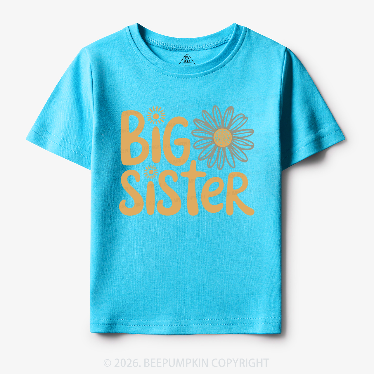 Big Sister Daisy Boho Flower Toddler&Kid's Tees