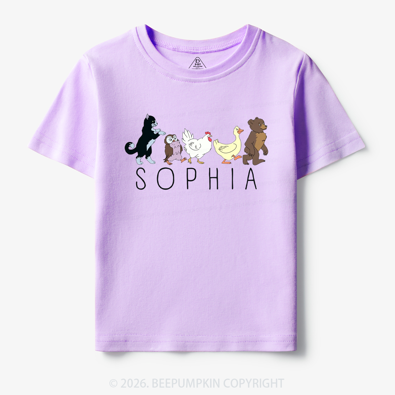 Personalized Cute Animal Friends Toddler&Kid's Tees