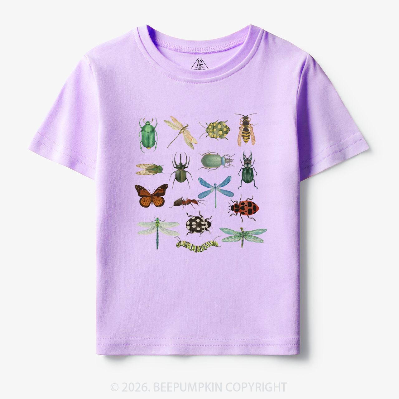 Retro Bugs Boho Natural Toddler&Kid's Tees