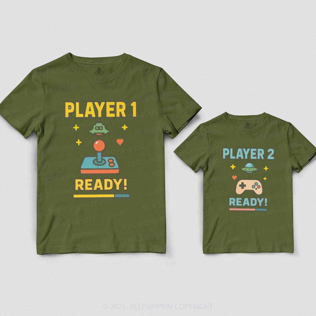 Player 1 & 2 Ready Dad&Me Matching Shirts