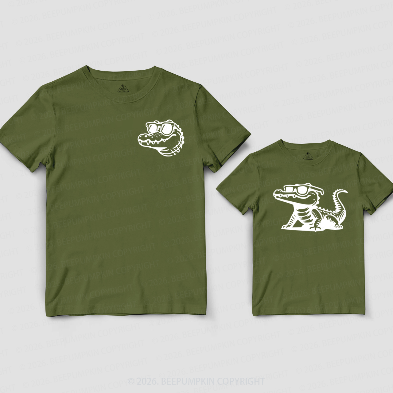 Father & Baby Alligator Dad&Me Matching Shirts