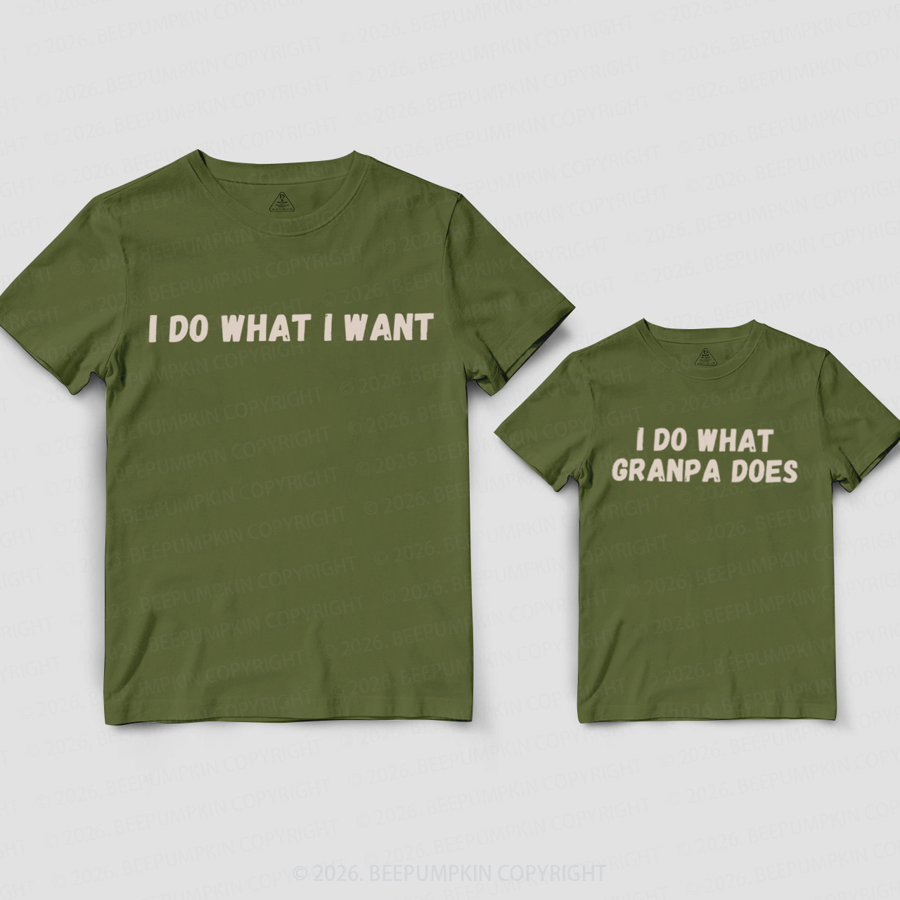 I Do What I Want Grandpa&Me Matching Shirts