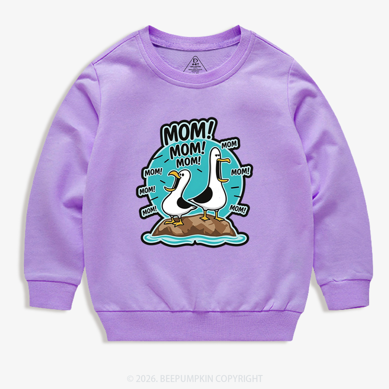 Funny Seagull MOM Kid's Sweatshirt