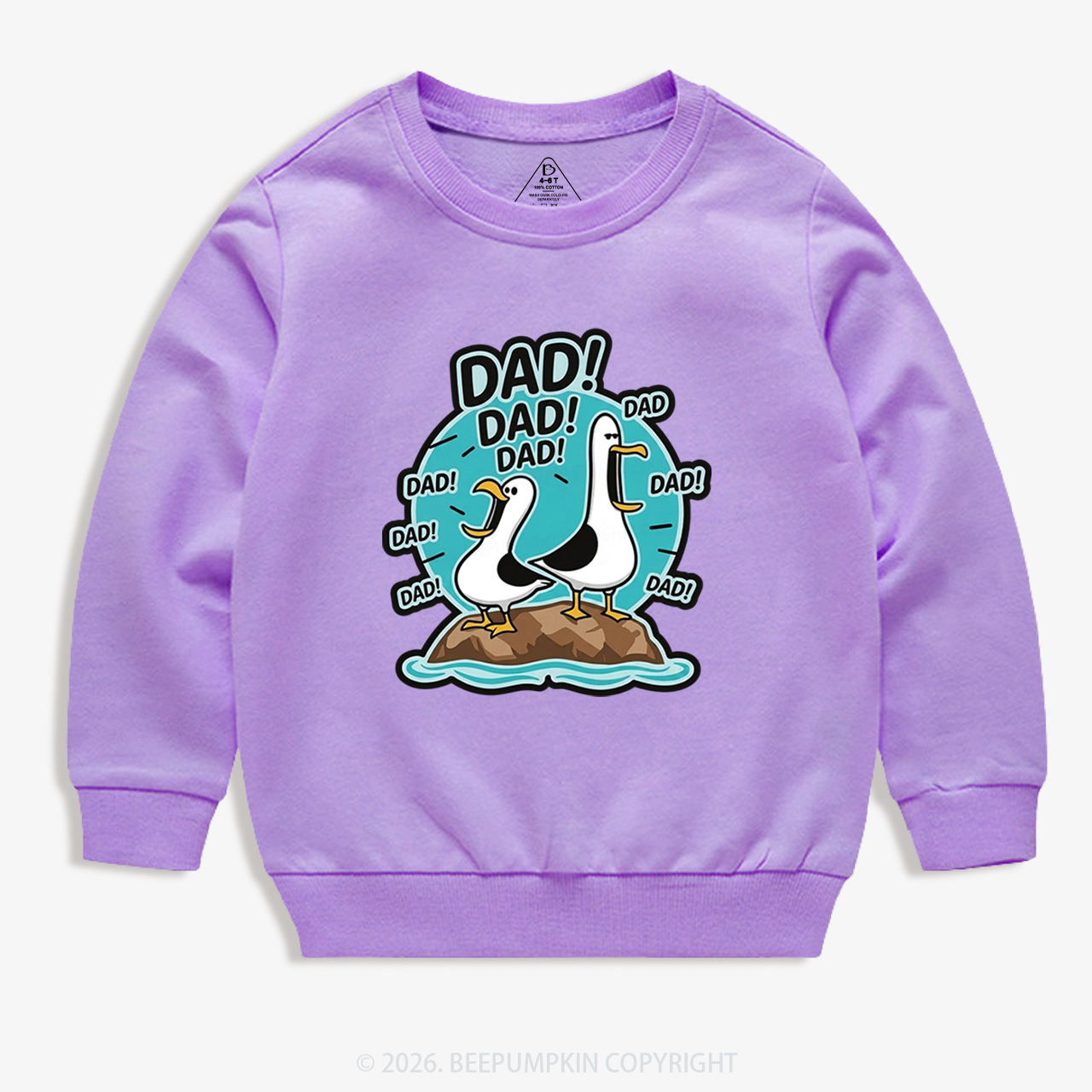 Funny Seagull DAD Kid's Sweatshirt