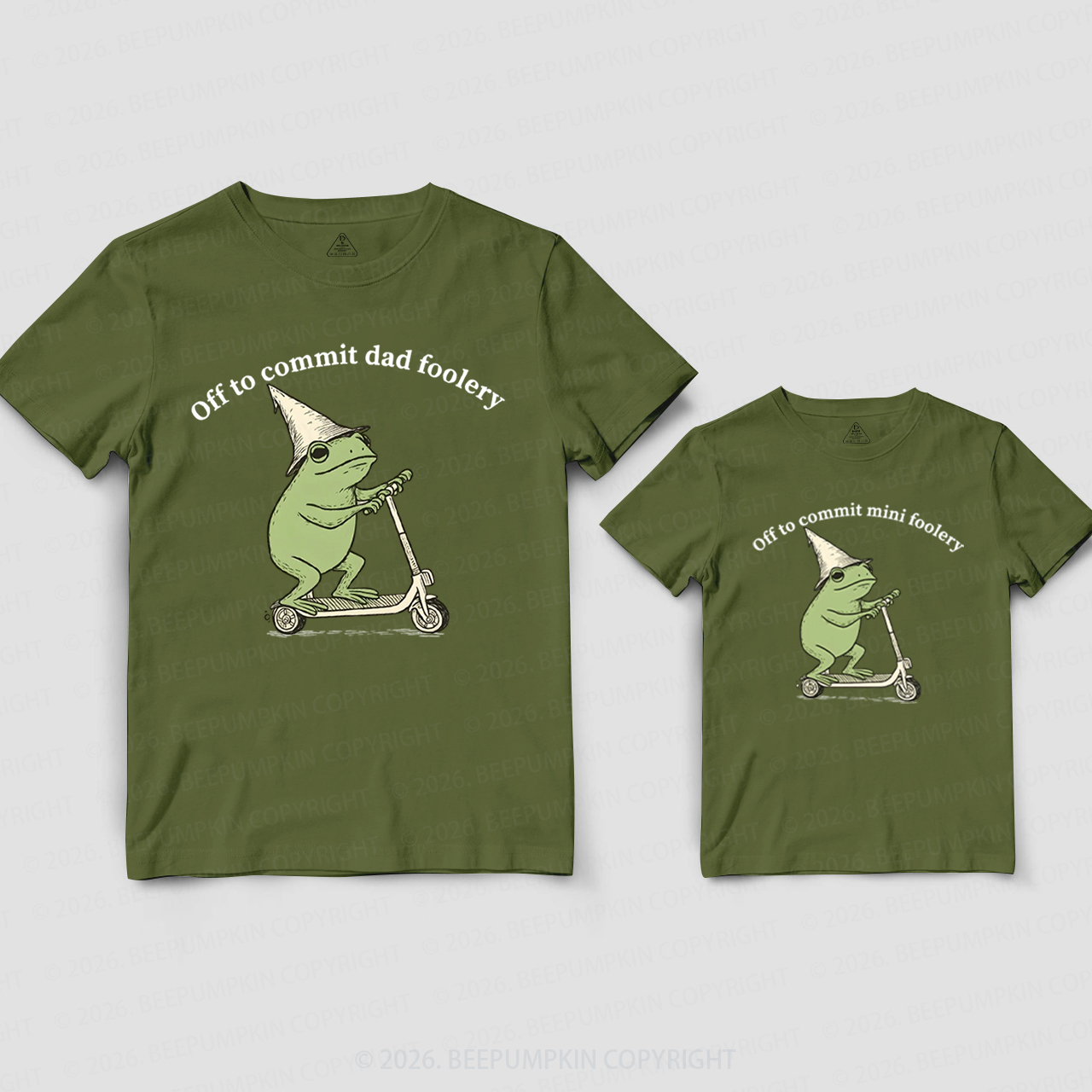 Foolery Mini Foolery Frog Scooter Dad&Me Matching Shirts
