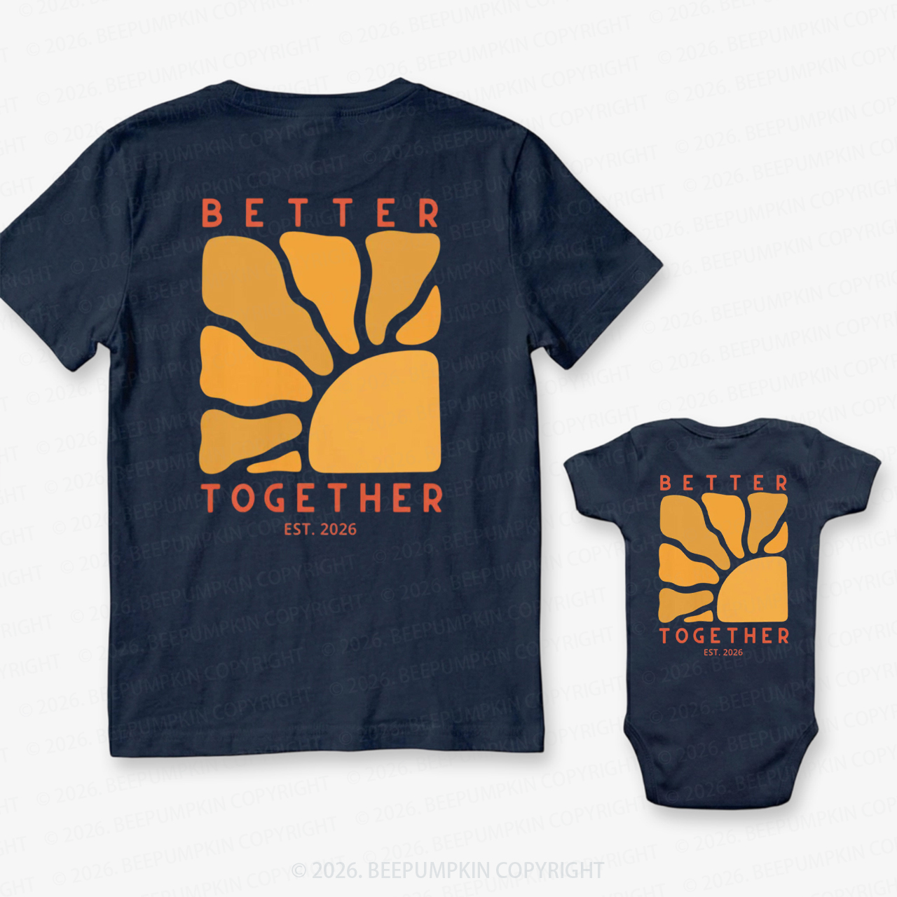 Better Together Retro Sun Dad&Me Matching Shirts