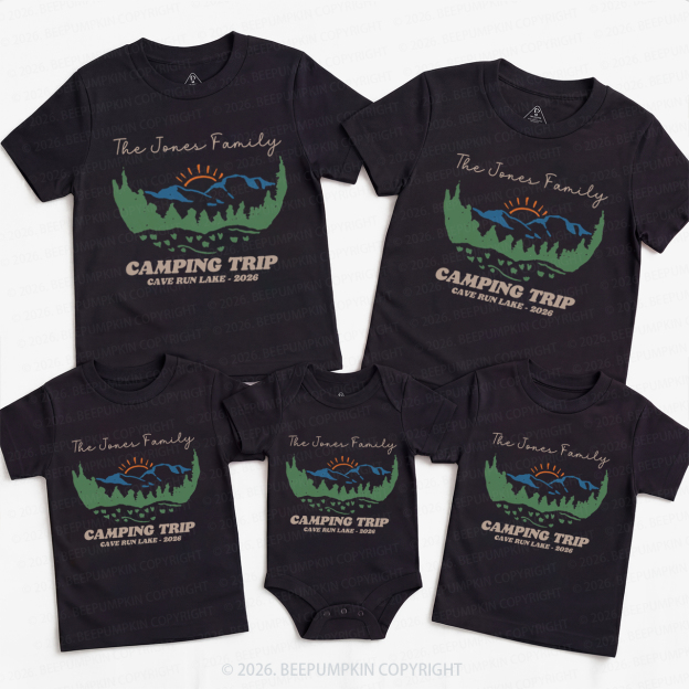 Personalized Family Camping Crew Family Matching T-Shirts