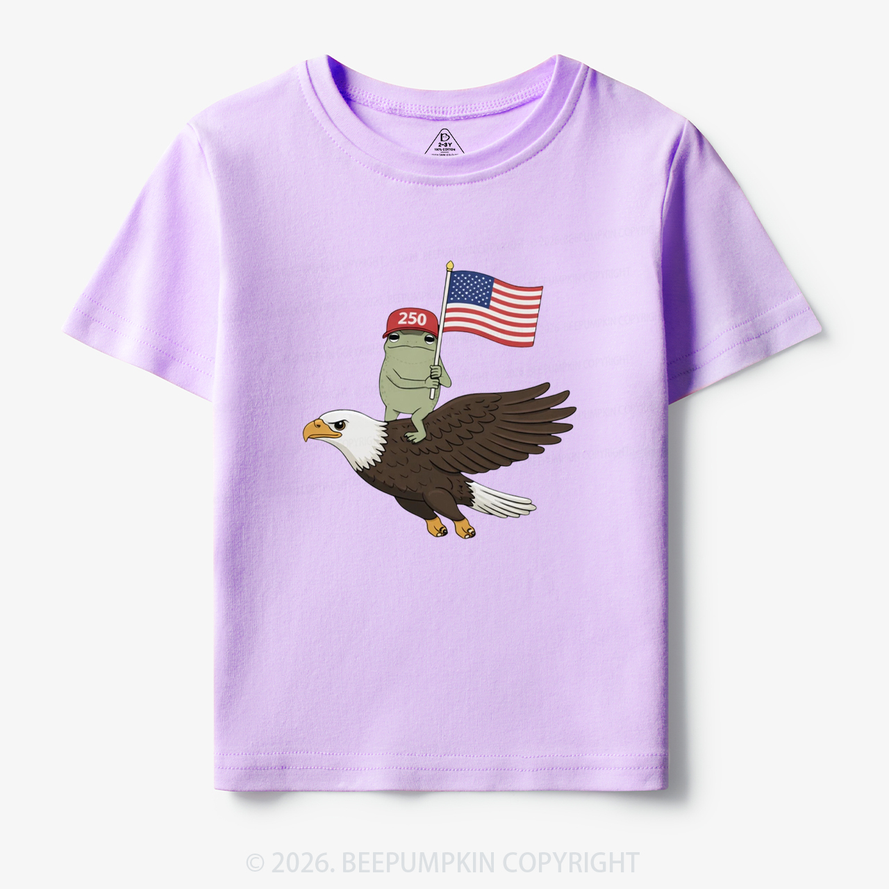 Americas 250th Birthday Funny Frog Toddler&Kid's Tees