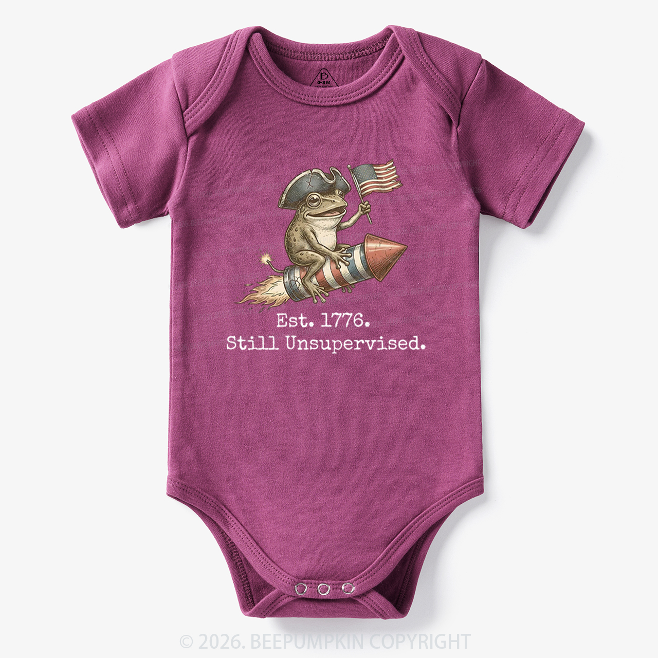 Est 1776 Funny Frog  American 250th Anniversary Bodysuit