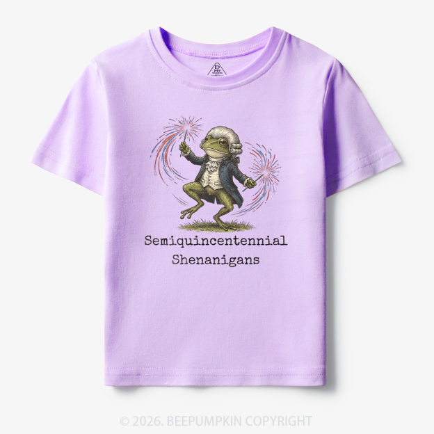 American 250th Anniversary Funny Frog Retro Toddler&Kid's Tees