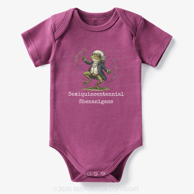 American 250th Anniversary Funny Frog Retro Bodysuit