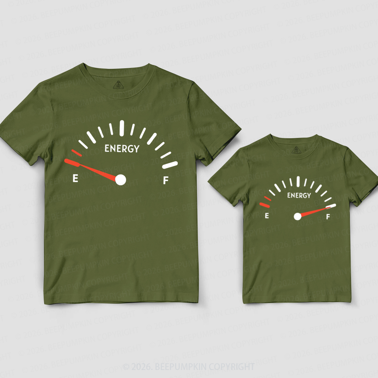 Energy Gauge for Father's Day Dad&Me Matching Shirts