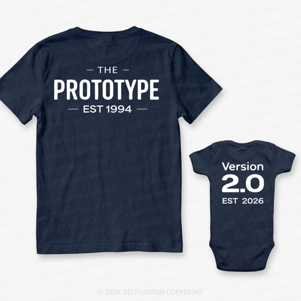 Prototype Version 2 Funny Dad&Me Matching Shirts